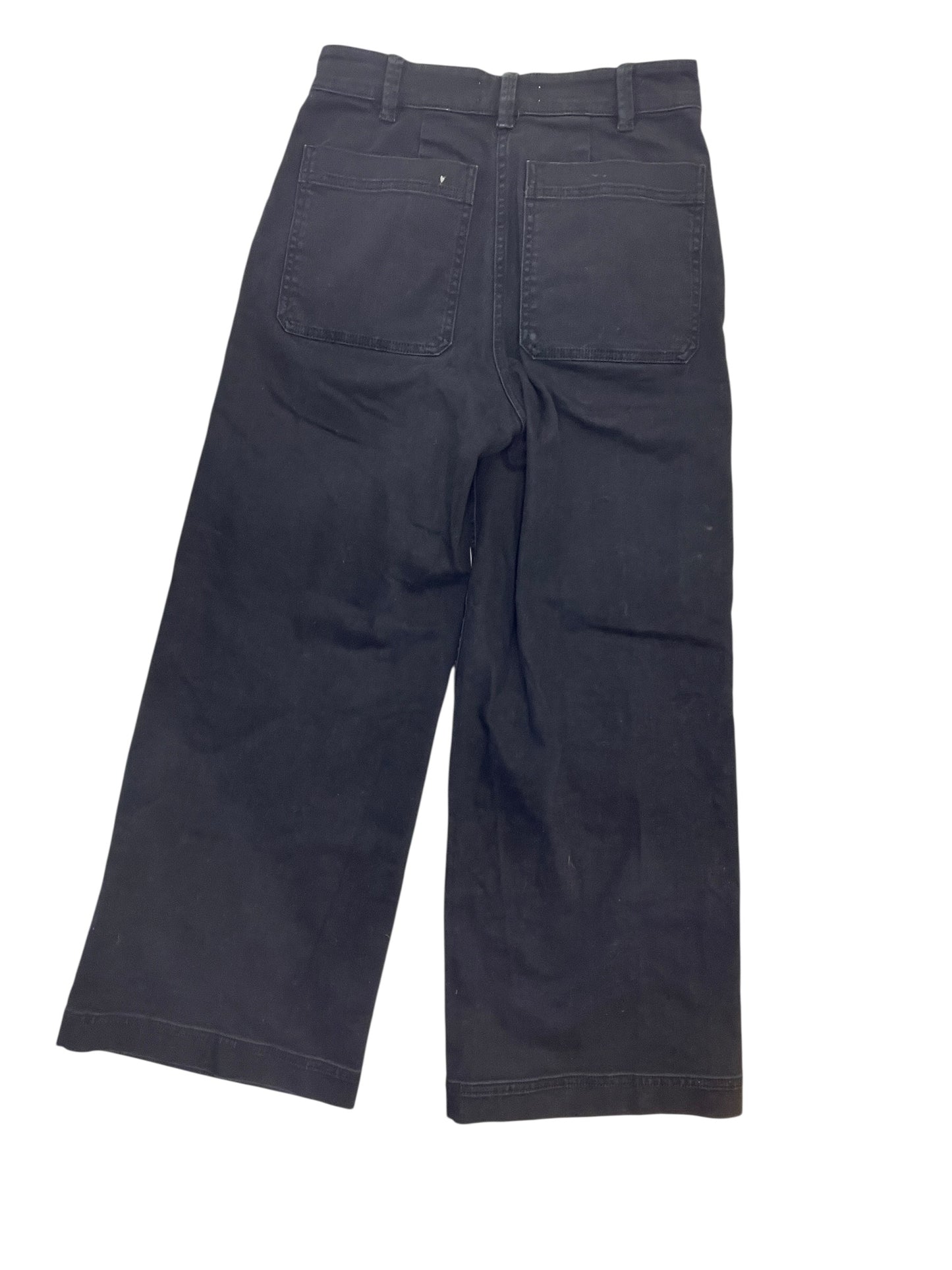 Jeans Wide Leg By Everlane In Black Denim, Size:2
