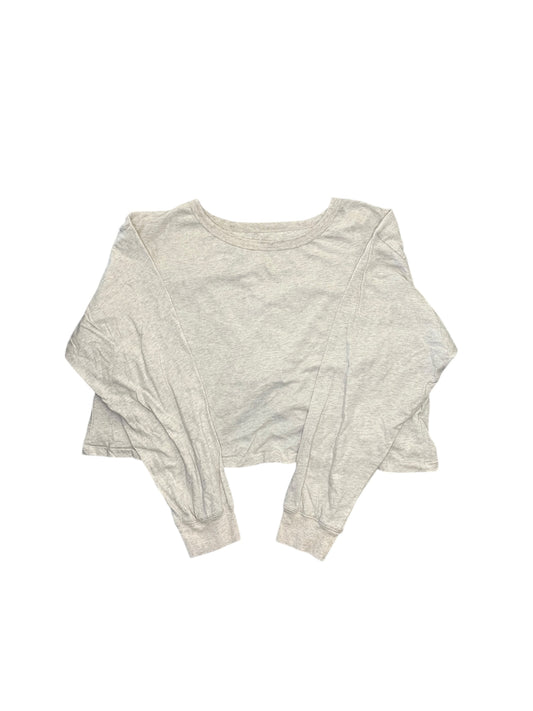 Athletic Top Ls Crewneck By Fabletics In Grey, Size:L