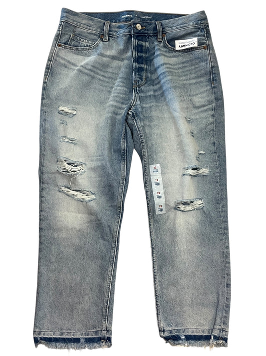 Jeans Straight By Old Navy In Blue Denim, Size:12