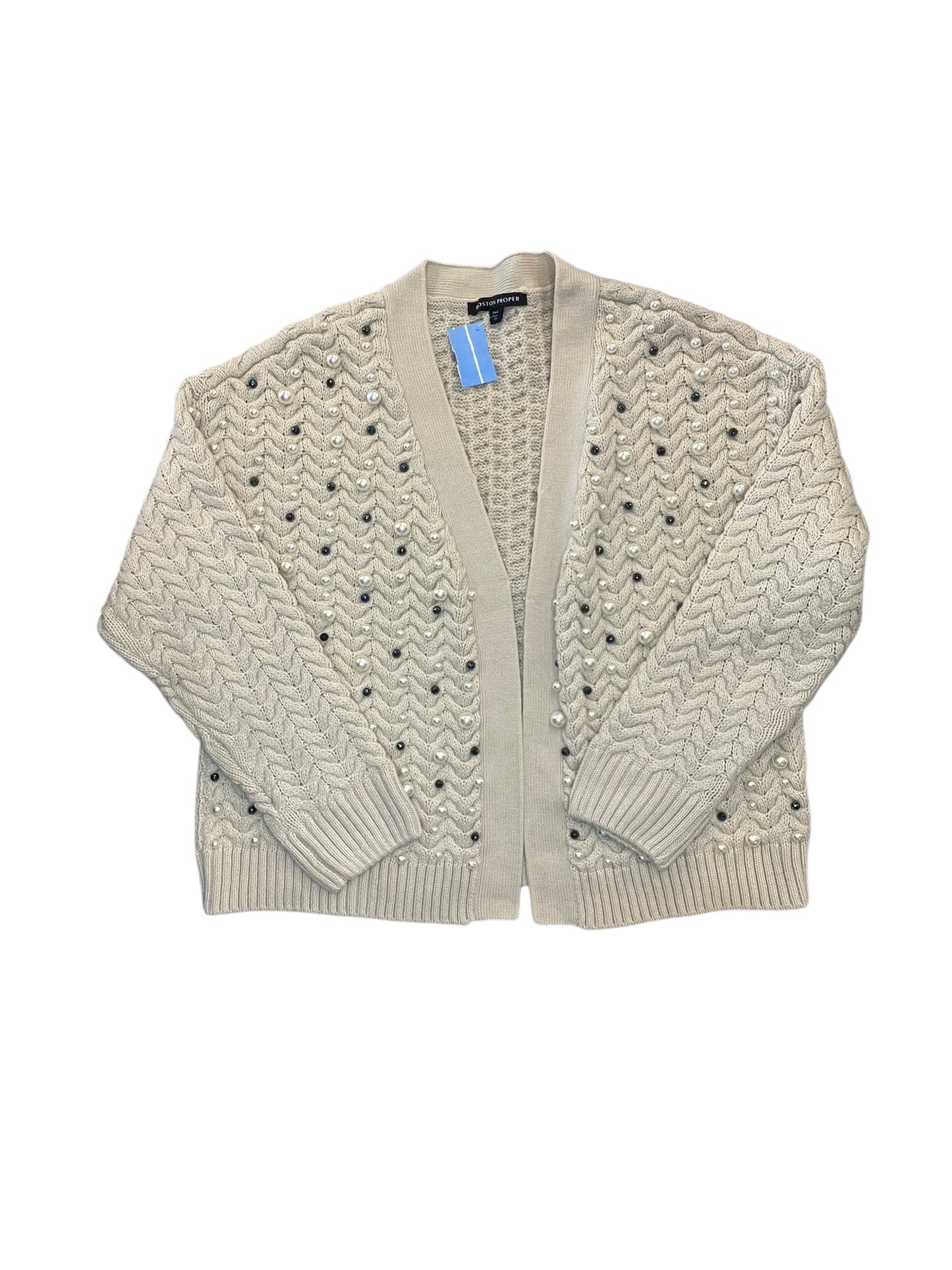 Cardigan By Boston Proper In Cream, Size:L