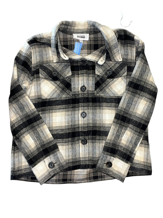 Jacket Shirt By Steve Madden In Plaid Pattern, Size:Xl