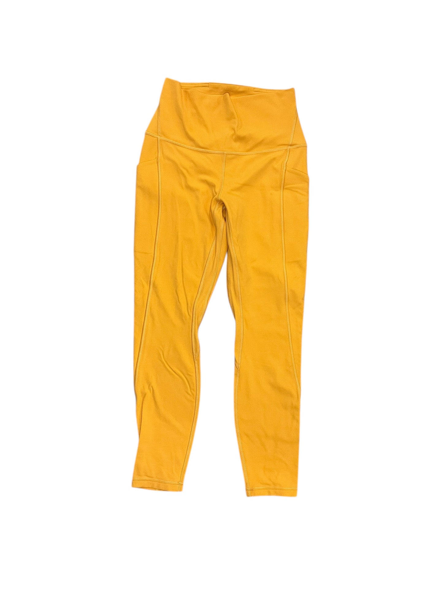 Athletic Leggings By Lululemon In Orange, Size:S