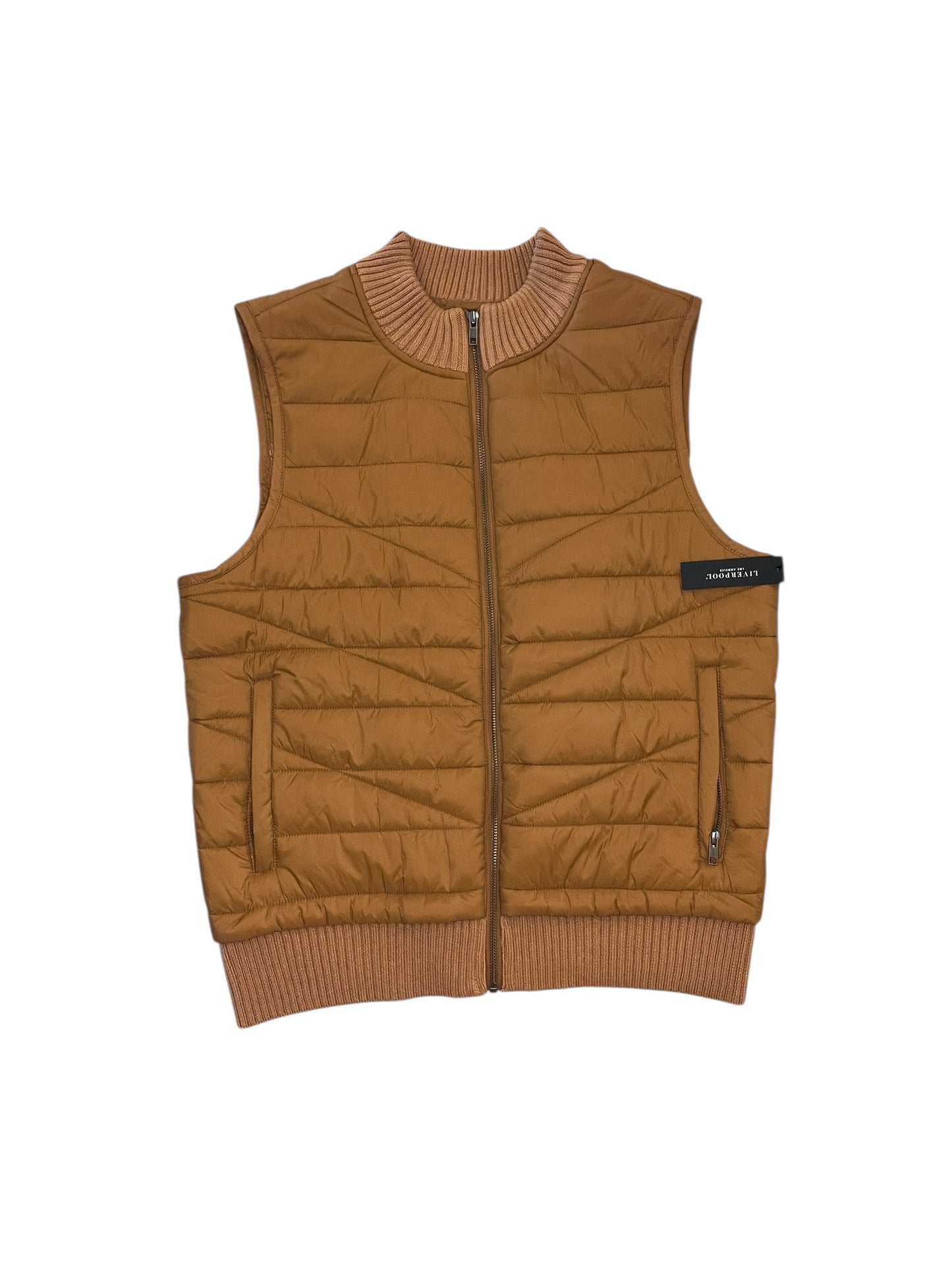 Vest Puffer & Quilted By Liverpool In Brown, Size:1X