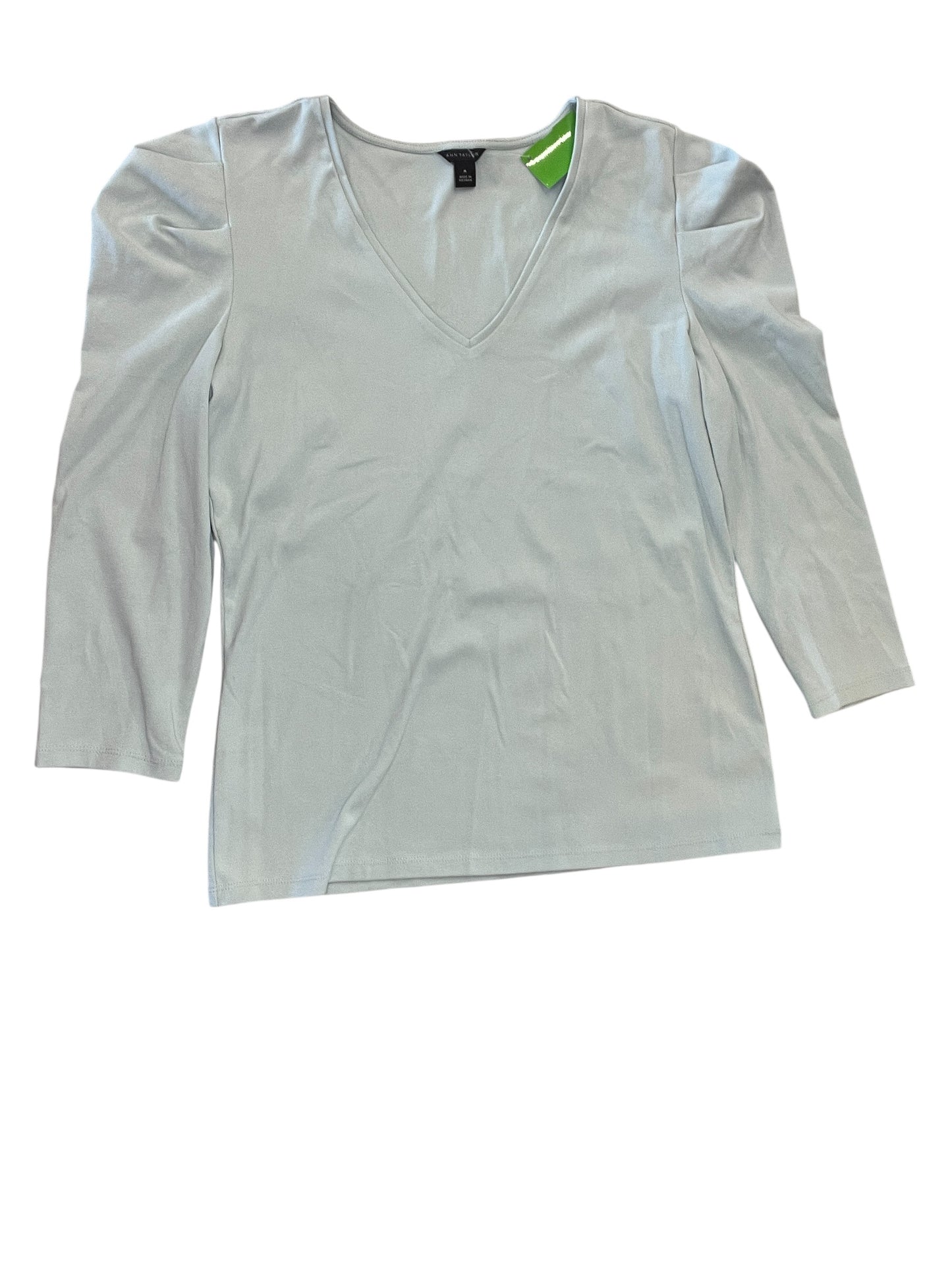 Top 3/4 Sleeve By Ann Taylor In Green, Size:M