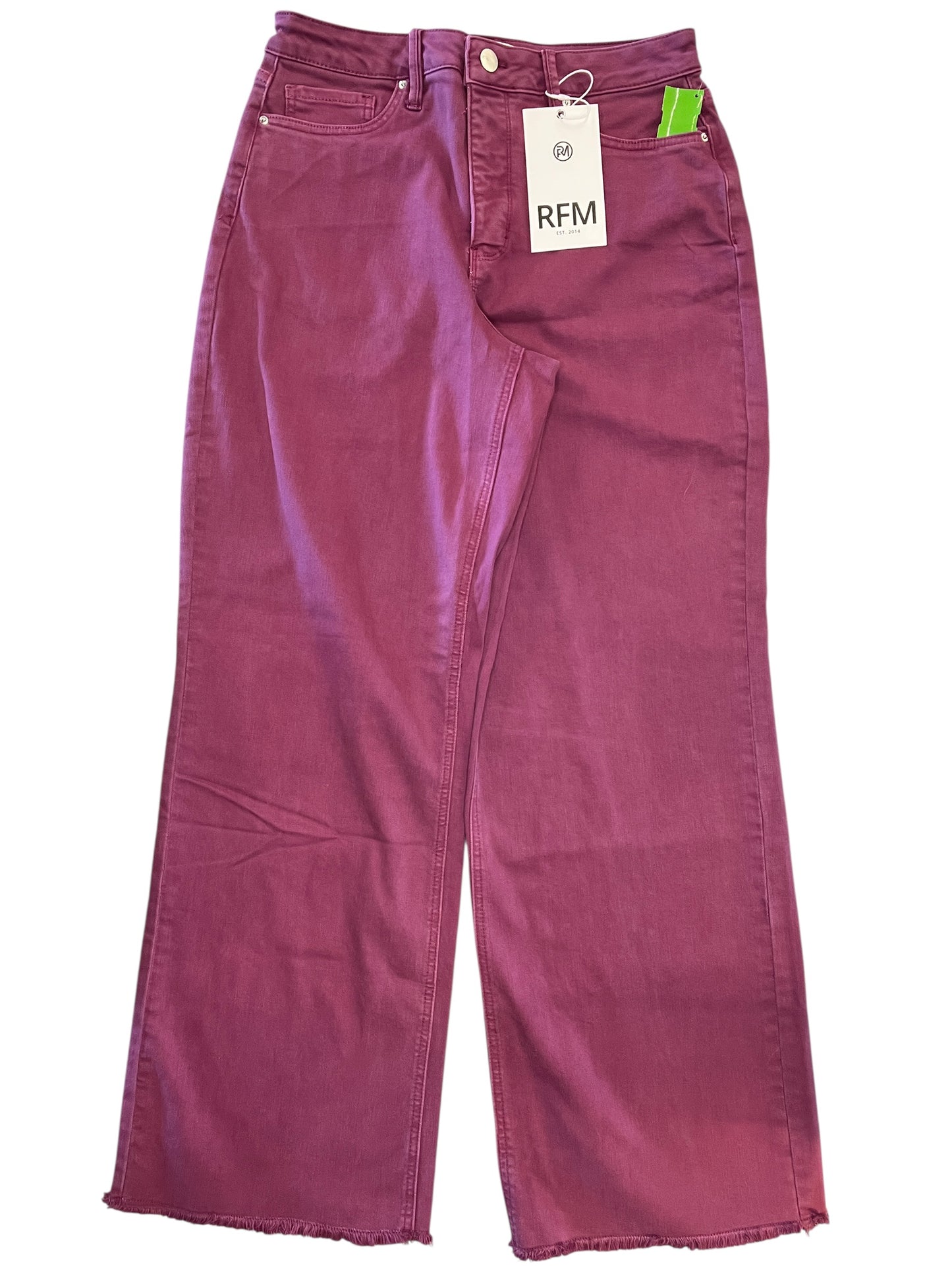 Jeans Flared By Clothes Mentor In Purple Denim, Size:12