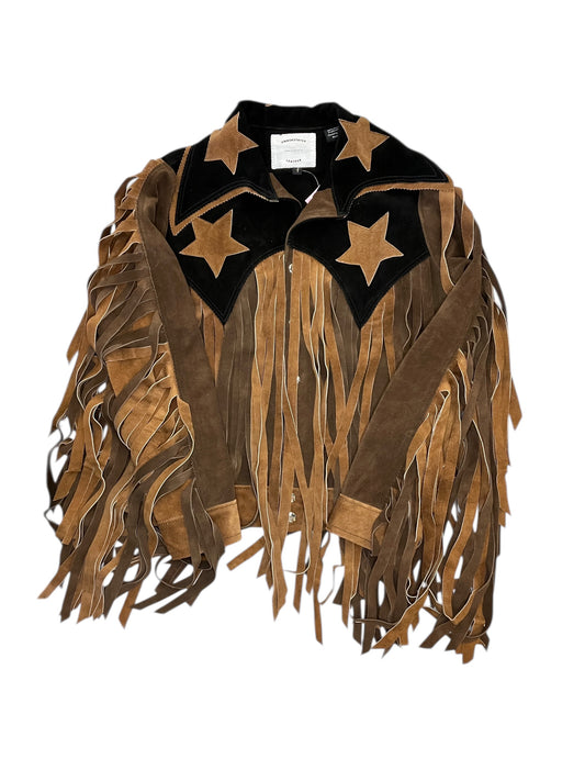 Jacket Leather By Understated Leather In Brown, Size:M