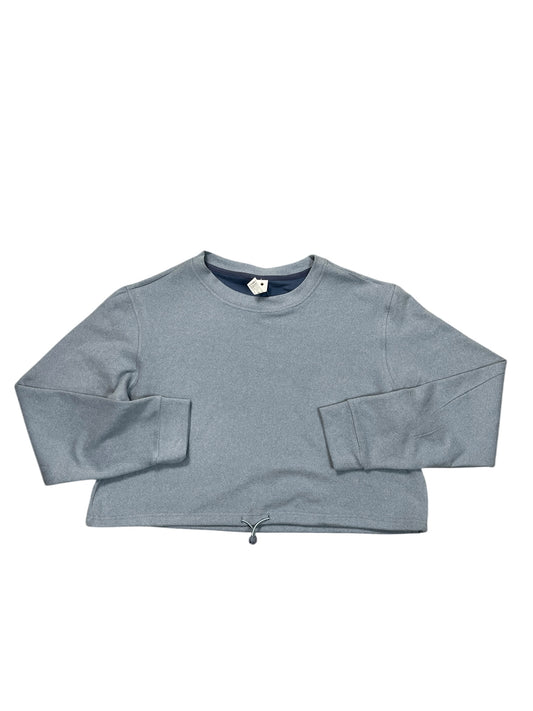 Athletic Top Ls Crewneck By Yogalicious In Blue, Size:Xl
