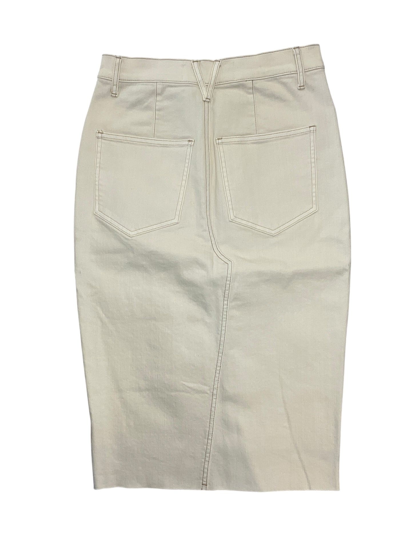 Skirt Midi By Veronica Beard In Cream Denim, Size:S