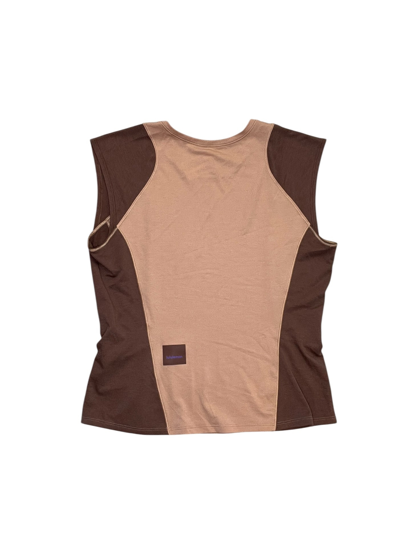 Athletic Top Ss By Lululemon In Brown, Size:S