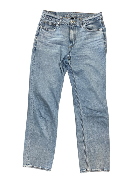 Jeans Straight By American Eagle In Blue Denim, Size:6