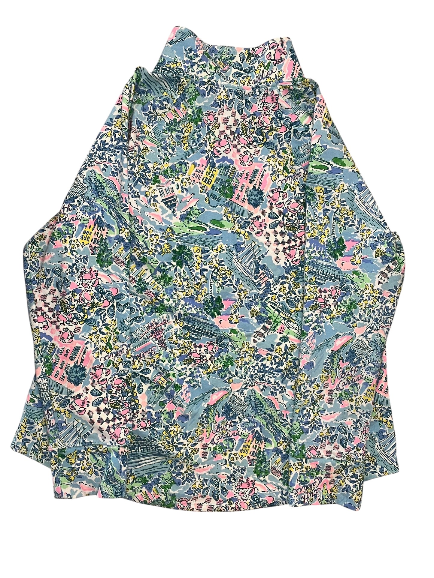 Top Ls Designer By Lilly Pulitzer In Blue & Green, Size:Xl