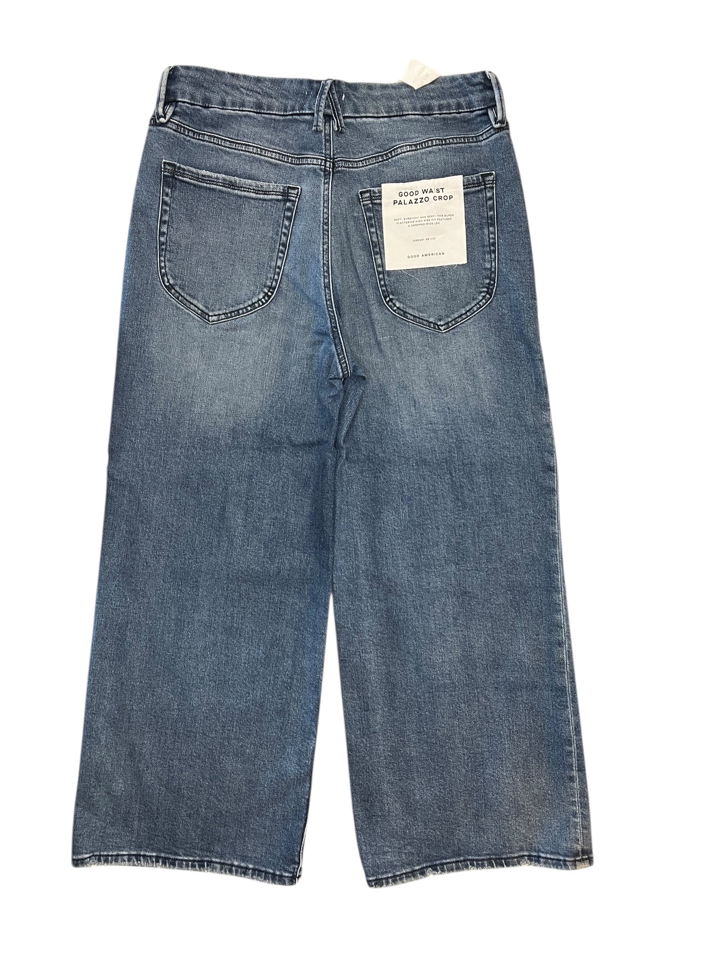 Jeans Wide Leg By Good American In Blue Denim, Size:12