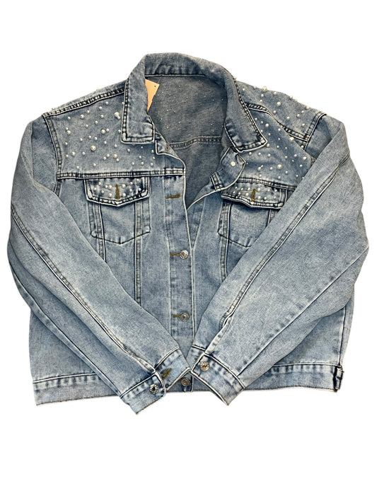 Jacket Denim By Clothes Mentor In Blue Denim, Size:Xxl