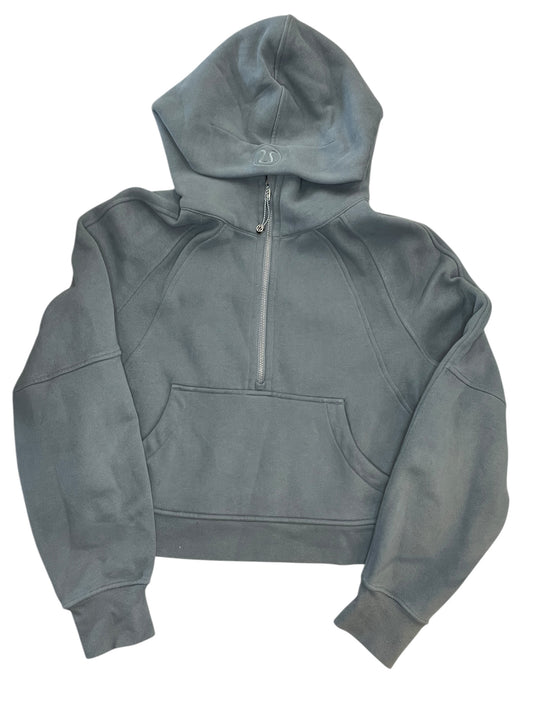 Athletic Top Ls Hoodie By Lululemon In Grey, Size:M