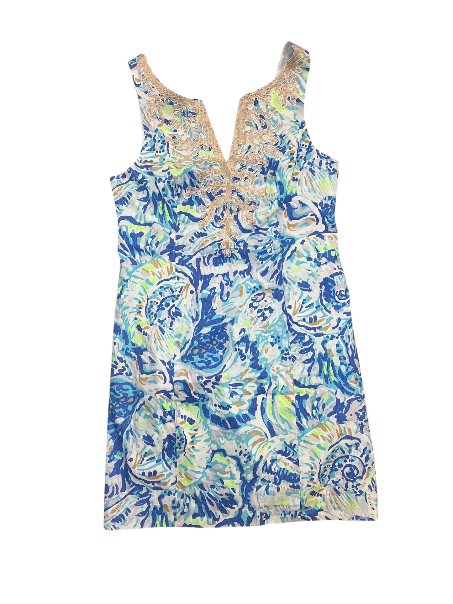 Dress Designer By Lilly Pulitzer In Blue & White, Size:M