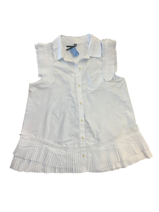 Blouse Sleeveless By Anthropologie In White, Size:L