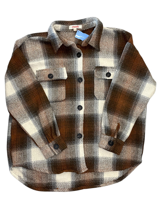 Jacket Shirt By Mazik In Plaid Pattern, Size:L