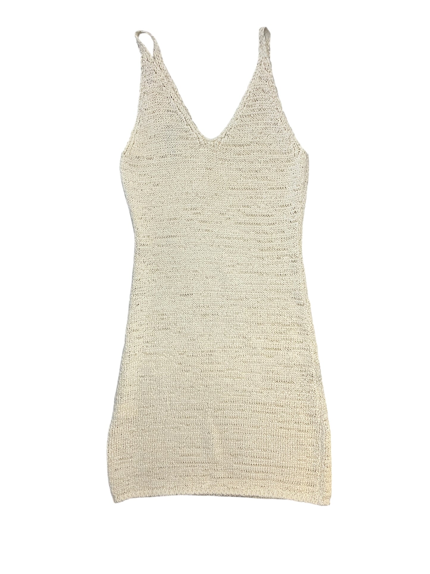 Dress Casual Midi By Clothes Mentor In Cream, Size:M
