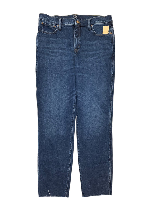 Jeans Straight By J. Crew In Blue Denim, Size:16