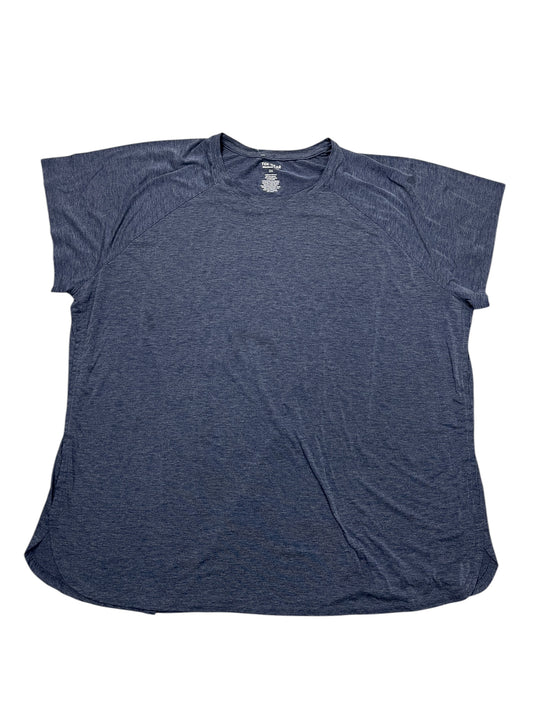 Athletic Top Ss By Tek Gear In Blue, Size:3X
