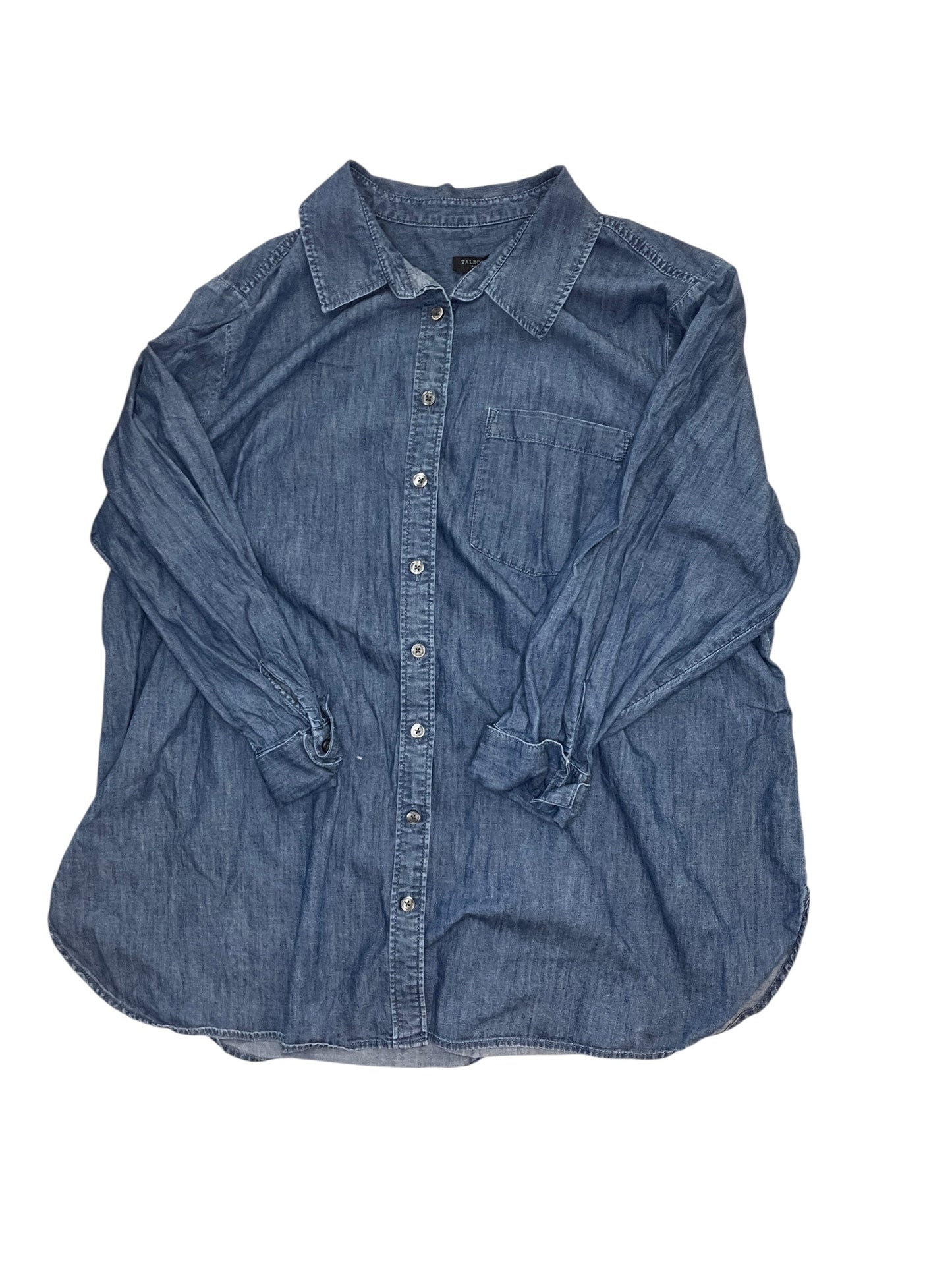 Top Ls By Talbots In Blue denim, Size:3X