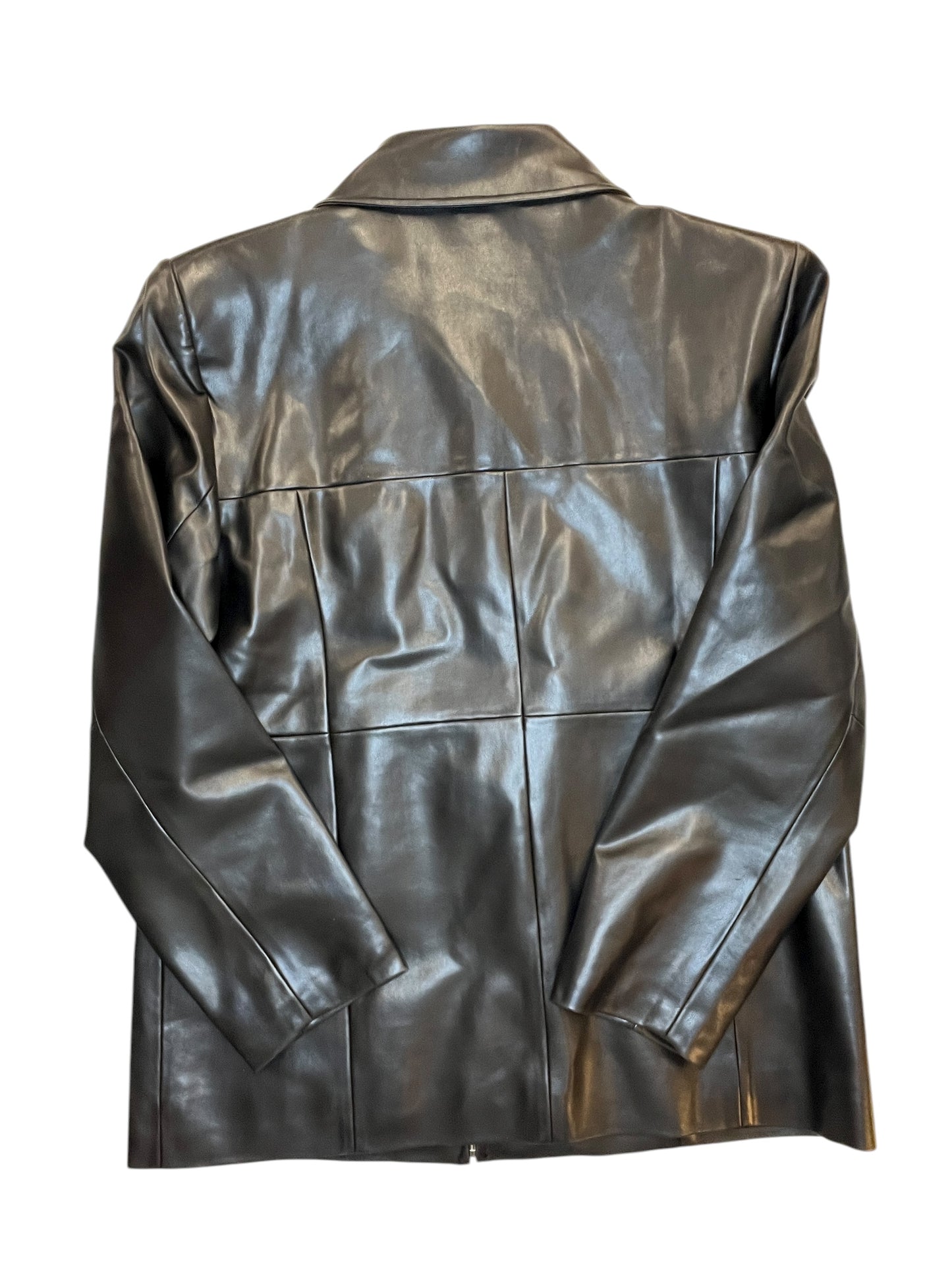 Jacket Moto By Denim And Company In Black, Size:S