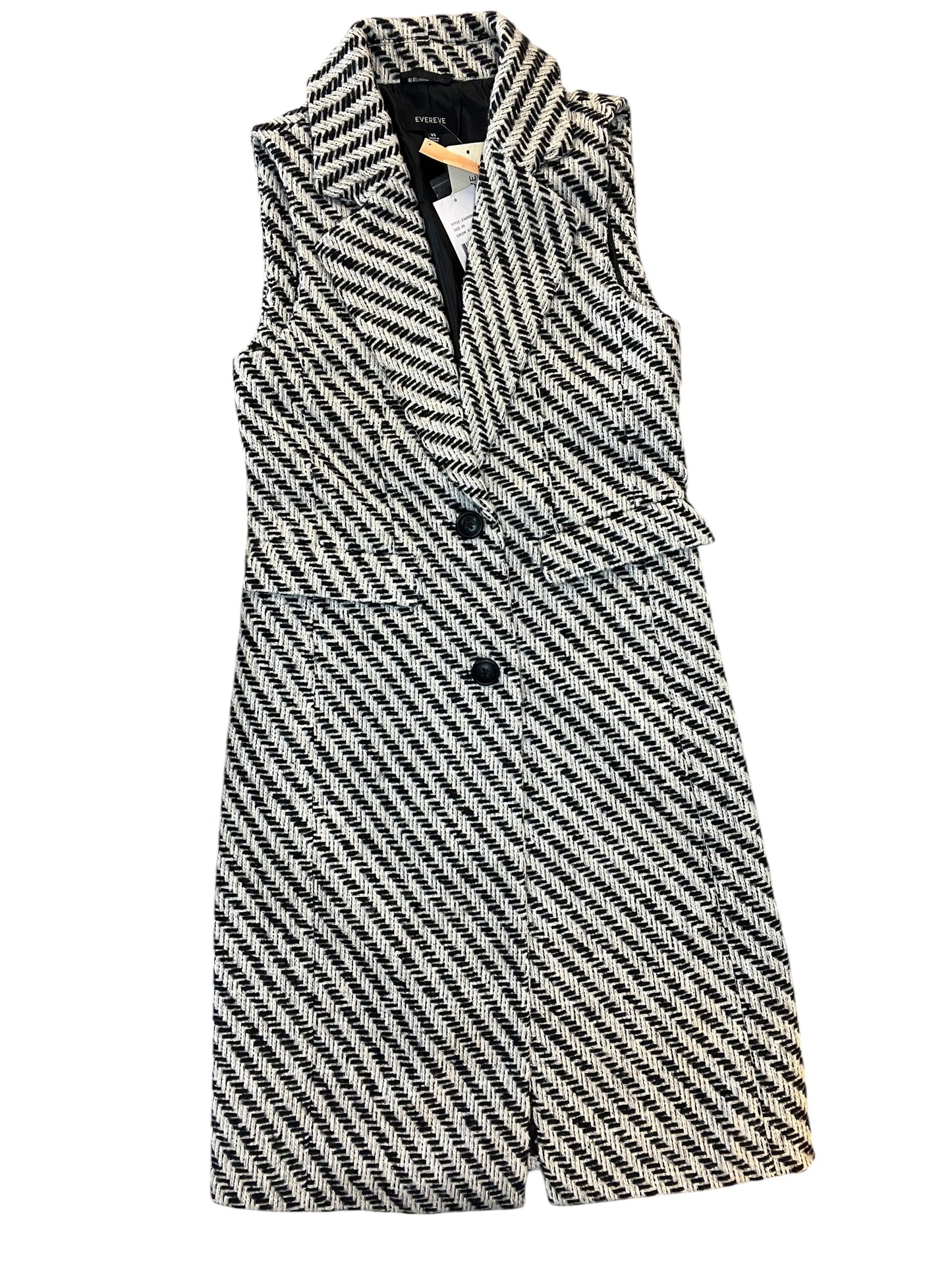 Vest Other By Evereve In Black & White, Size:Xs