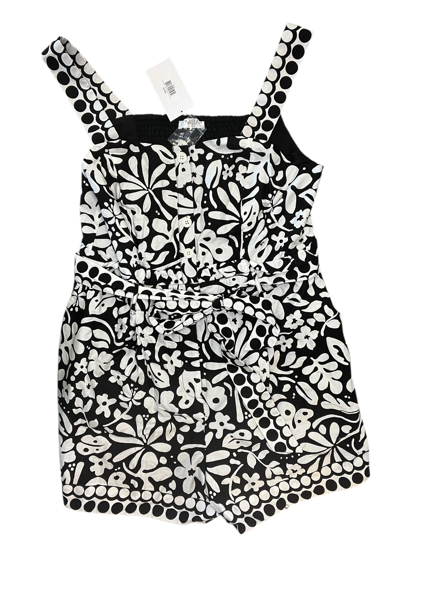 Romper By Clothes Mentor In Black & White, Size:Xl