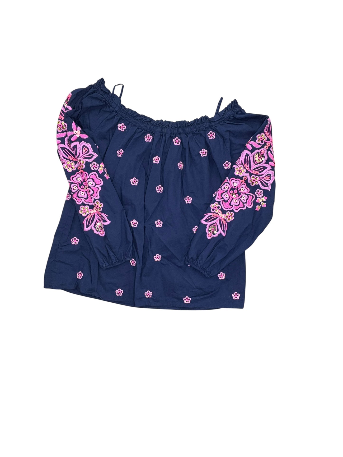 Blouse Designer By Lilly Pulitzer In Navy, Size:S