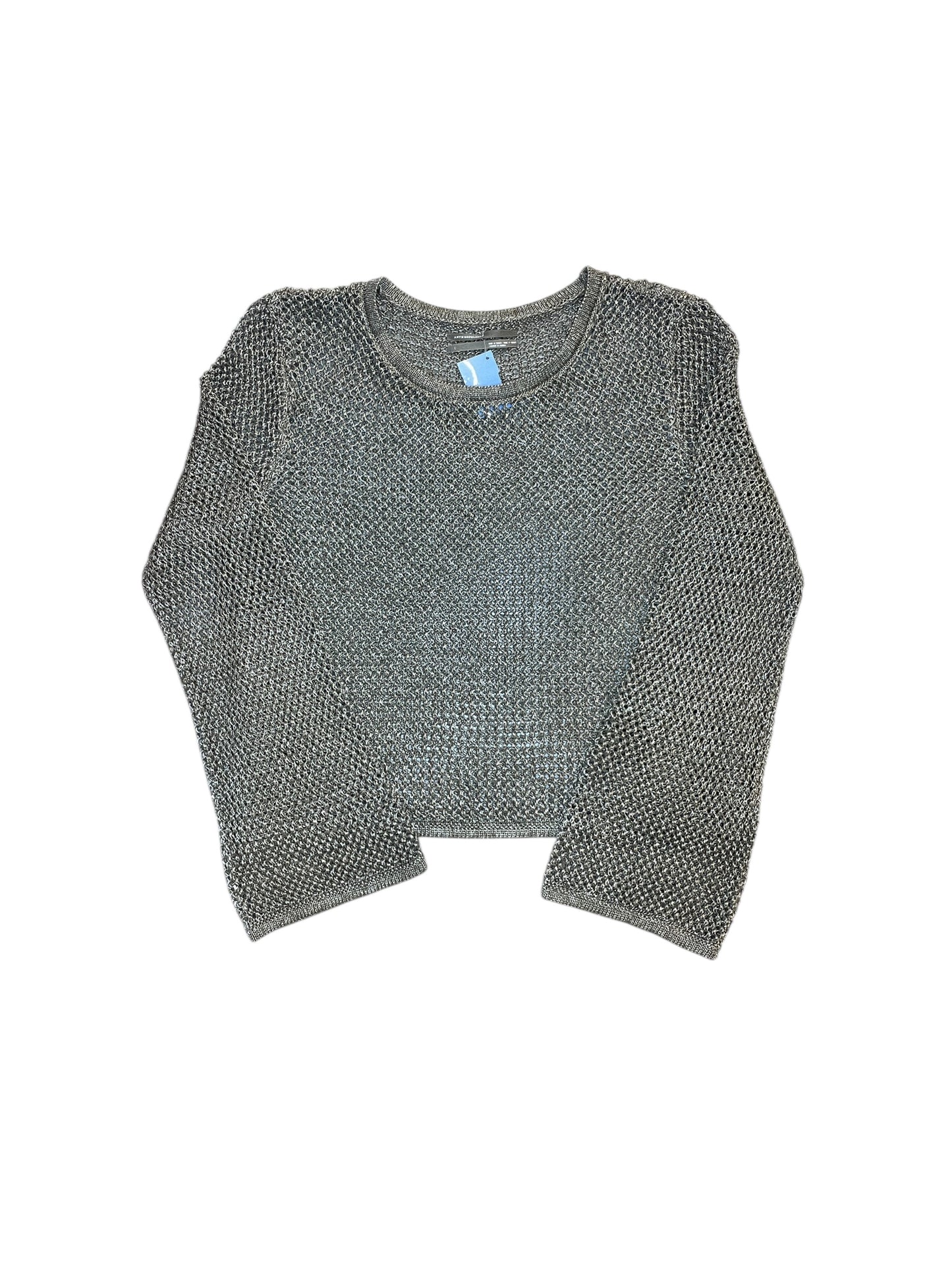 Top Ls By Anthropologie In Silver, Size:L