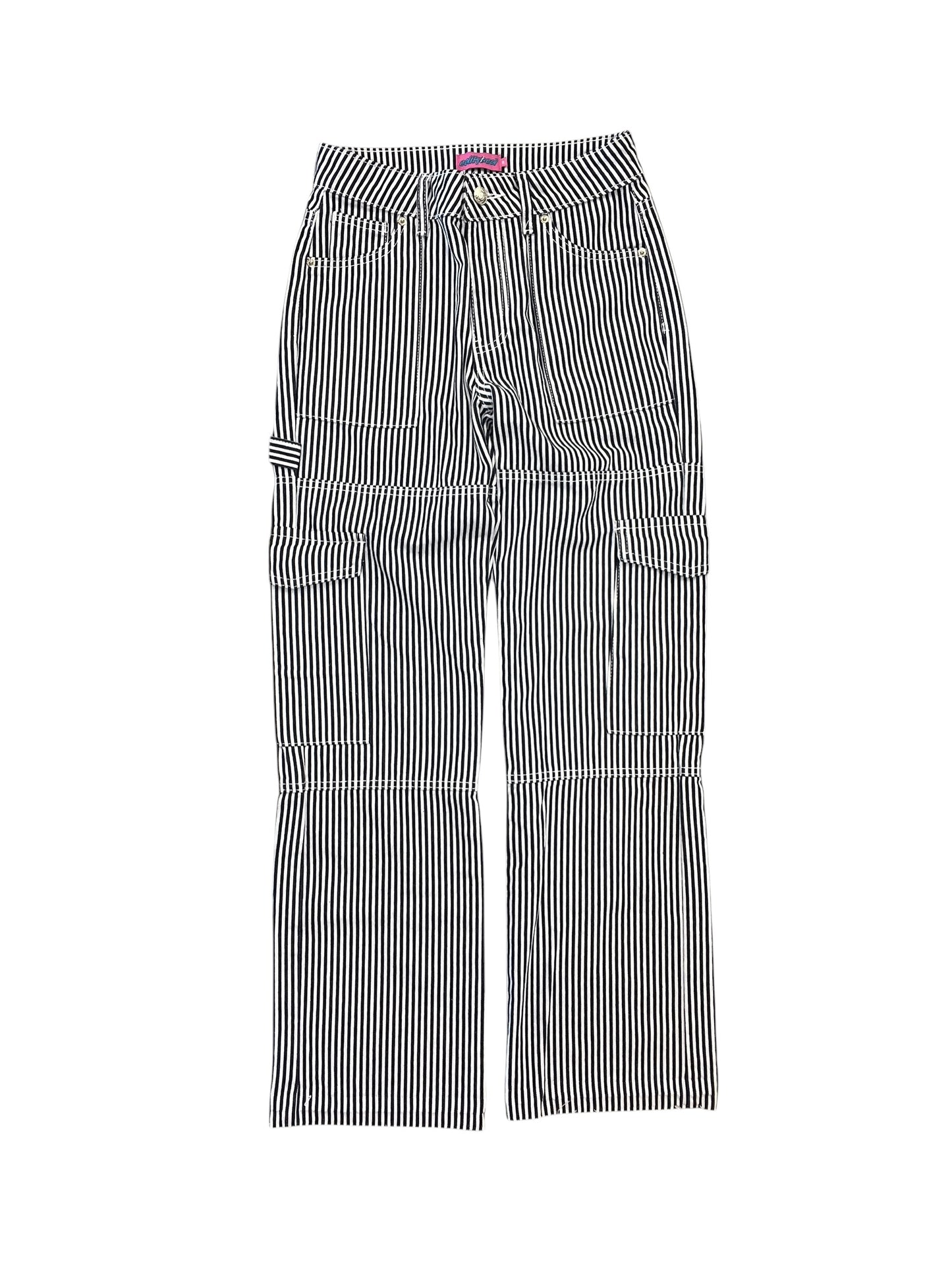 Pants Cargo & Utility By Edikted In Striped Pattern, Size:Xs