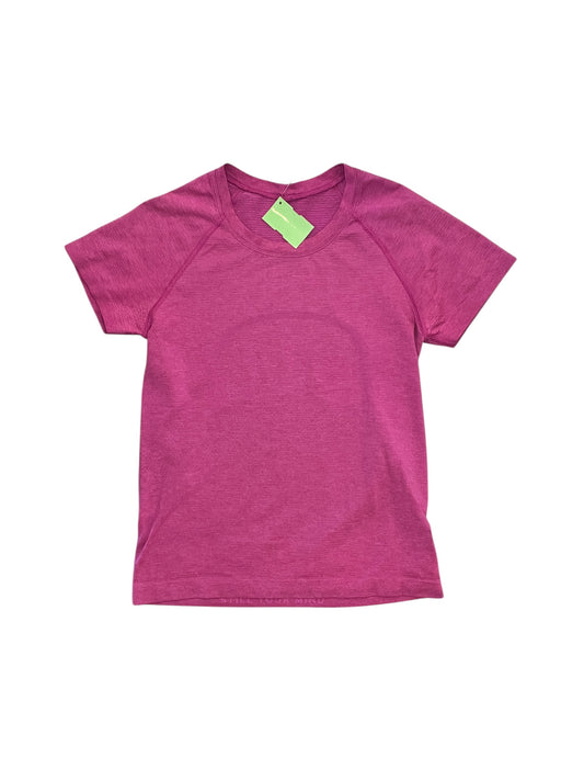 Athletic Top Ss By Lululemon In Pink, Size:S