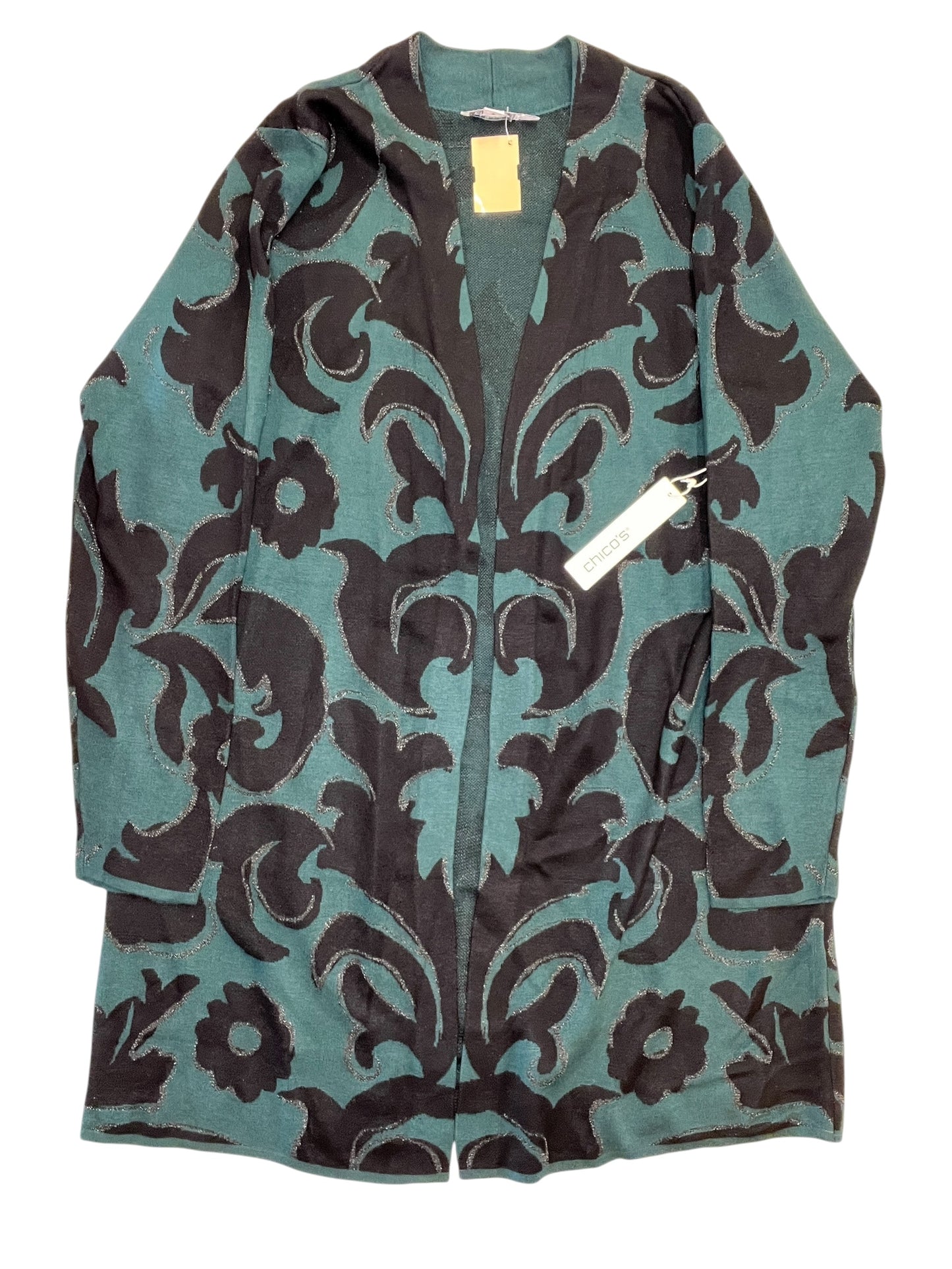 Cardigan By Chicos Private Collection In Green, Size:L