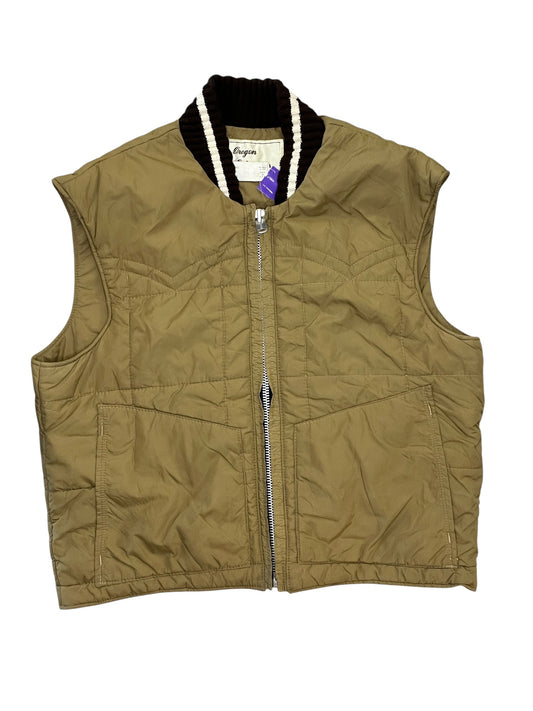 Vest Puffer & Quilted By Clothes Mentor In Brown, Size:Xl