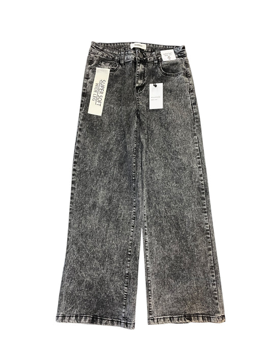 Jeans Wide Leg By Bamboo In Grey Denim, Size:10