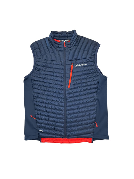 Vest Puffer & Quilted By Eddie Bauer In Navy, Size:L
