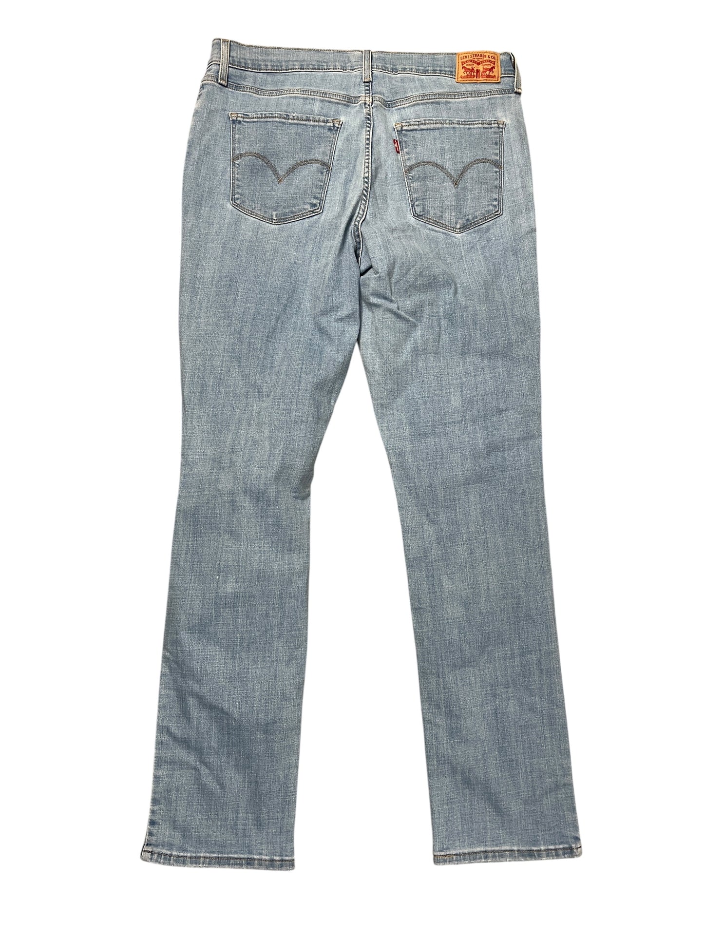 Jeans Straight By Levis In Blue Denim, Size:16