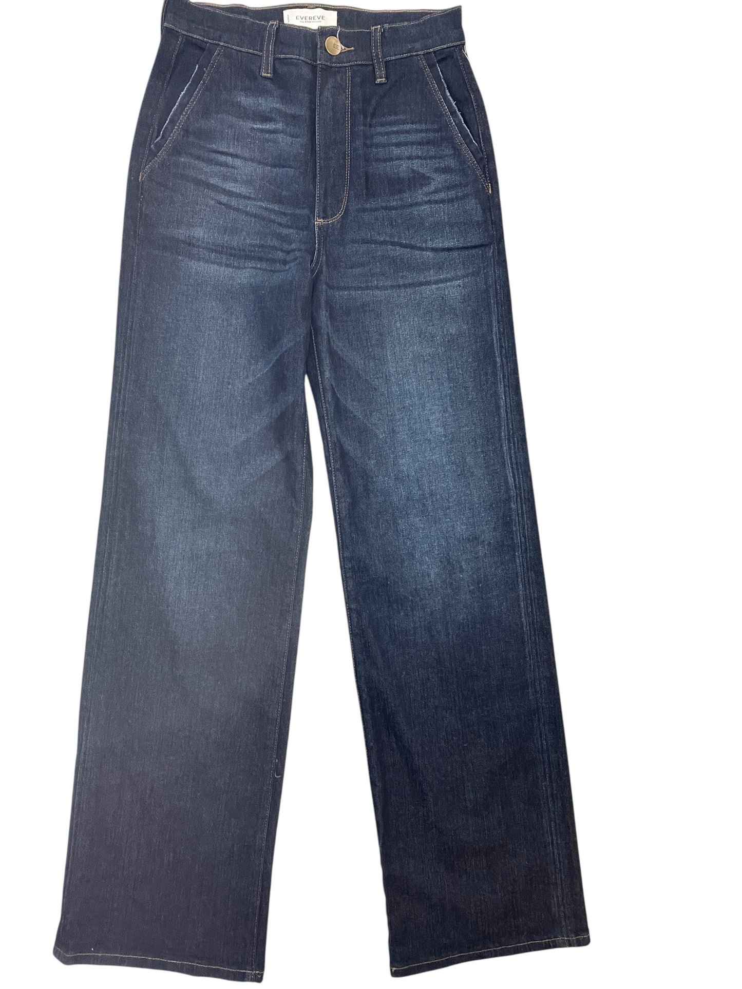 Jeans Wide Leg By Evereve In Blue Denim, Size:0