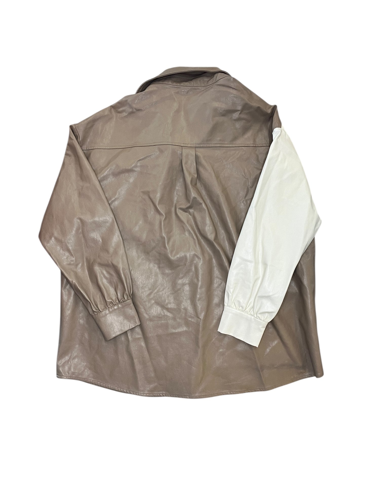 Jacket Shirt By Strut & Bolt In Brown, Size:S