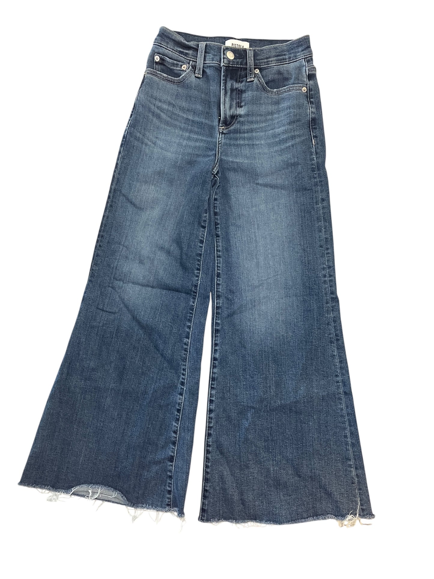 Jeans Wide Leg By Pistola In Blue Denim, Size:0