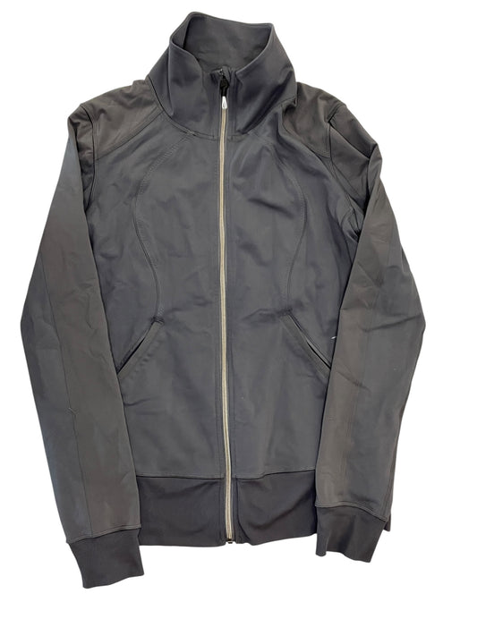 Athletic Jacket By Lululemon In Grey, Size:L