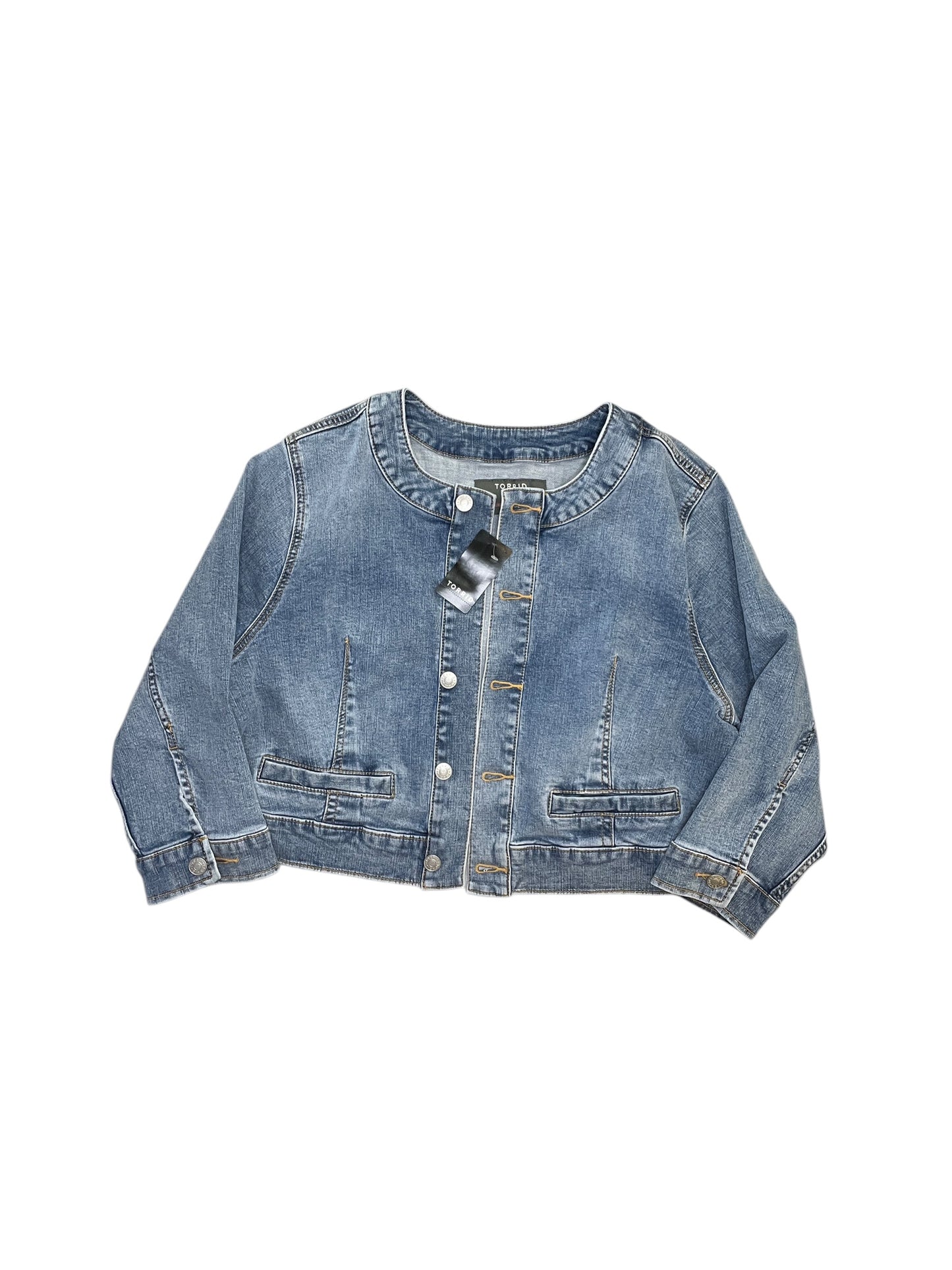 Jacket Denim By Torrid In Blue Denim, Size:M