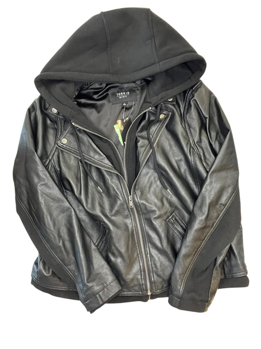 Jacket Moto By Torrid In Black, Size:1X
