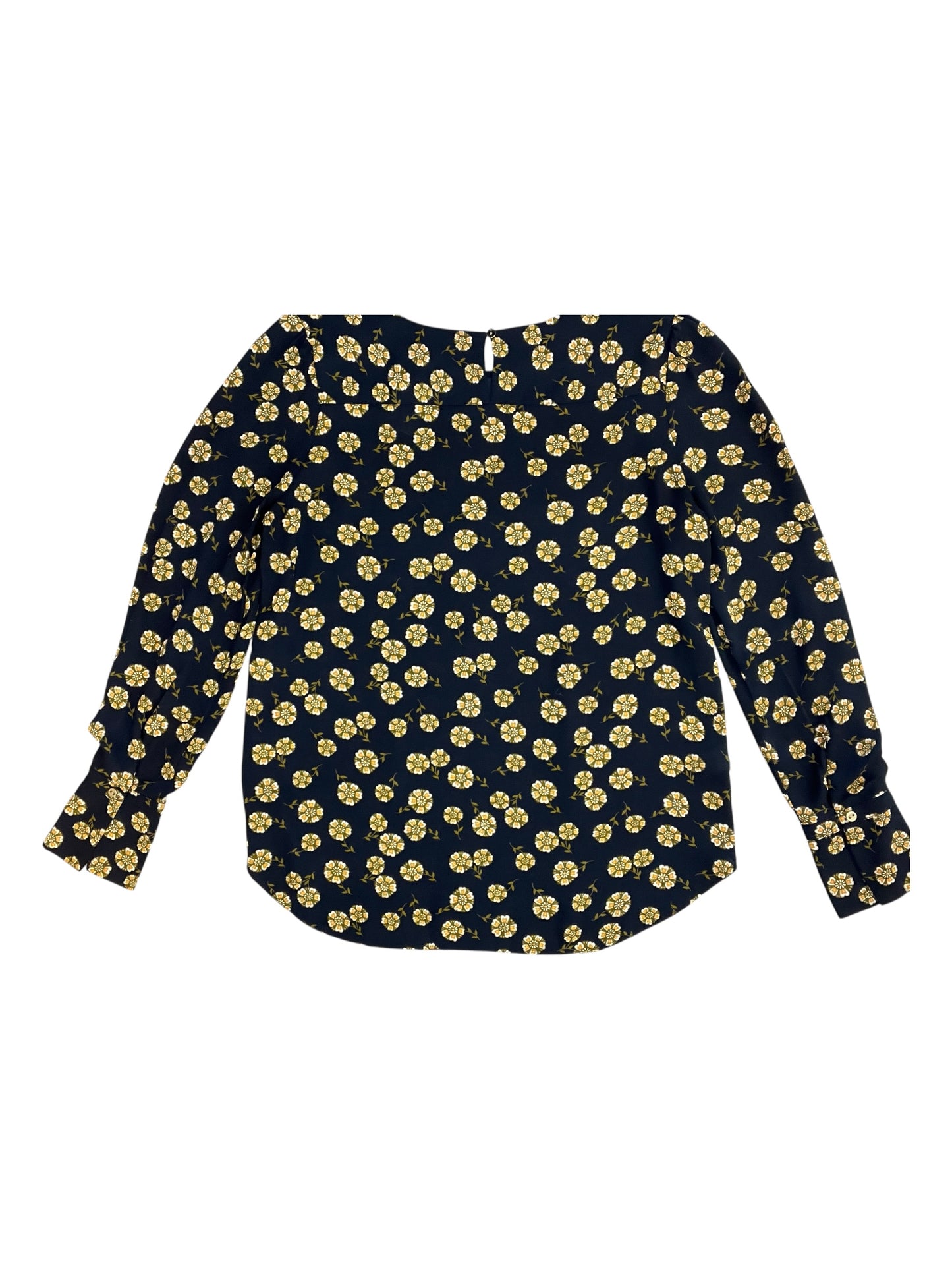 Blouse Ls By Loft In Navy, Size:S