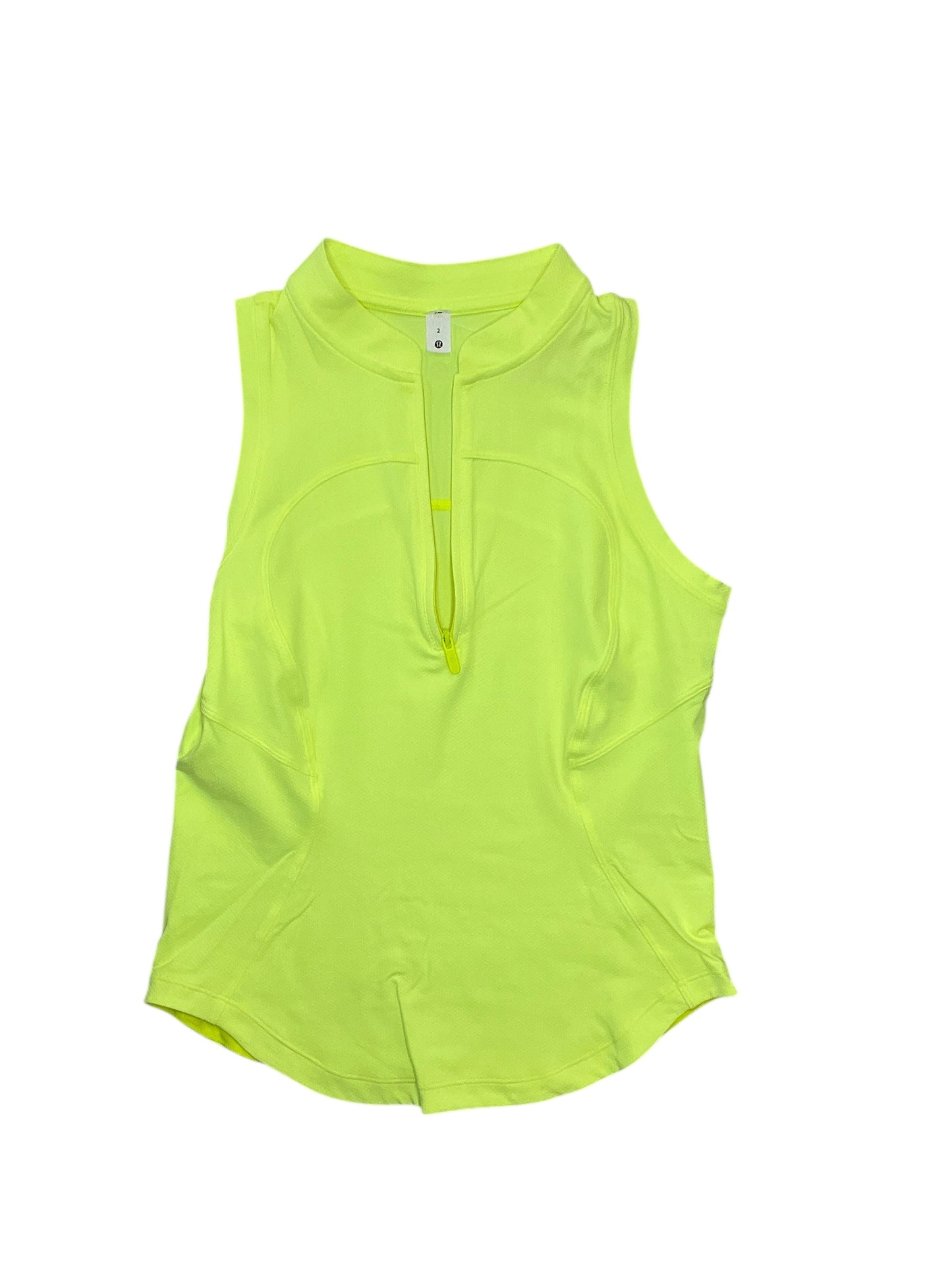 Athletic Tank Top By Lululemon In Yellow, Size:Xs