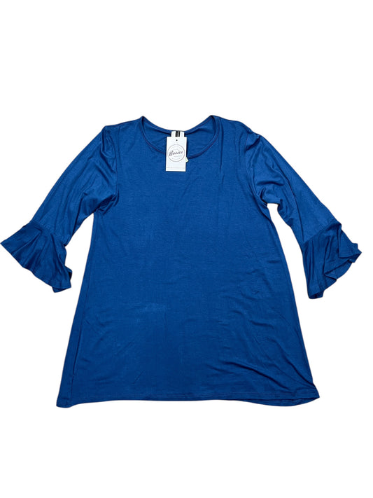Top 3/4 Sleeve By Clothes Mentor In Blue, Size:S