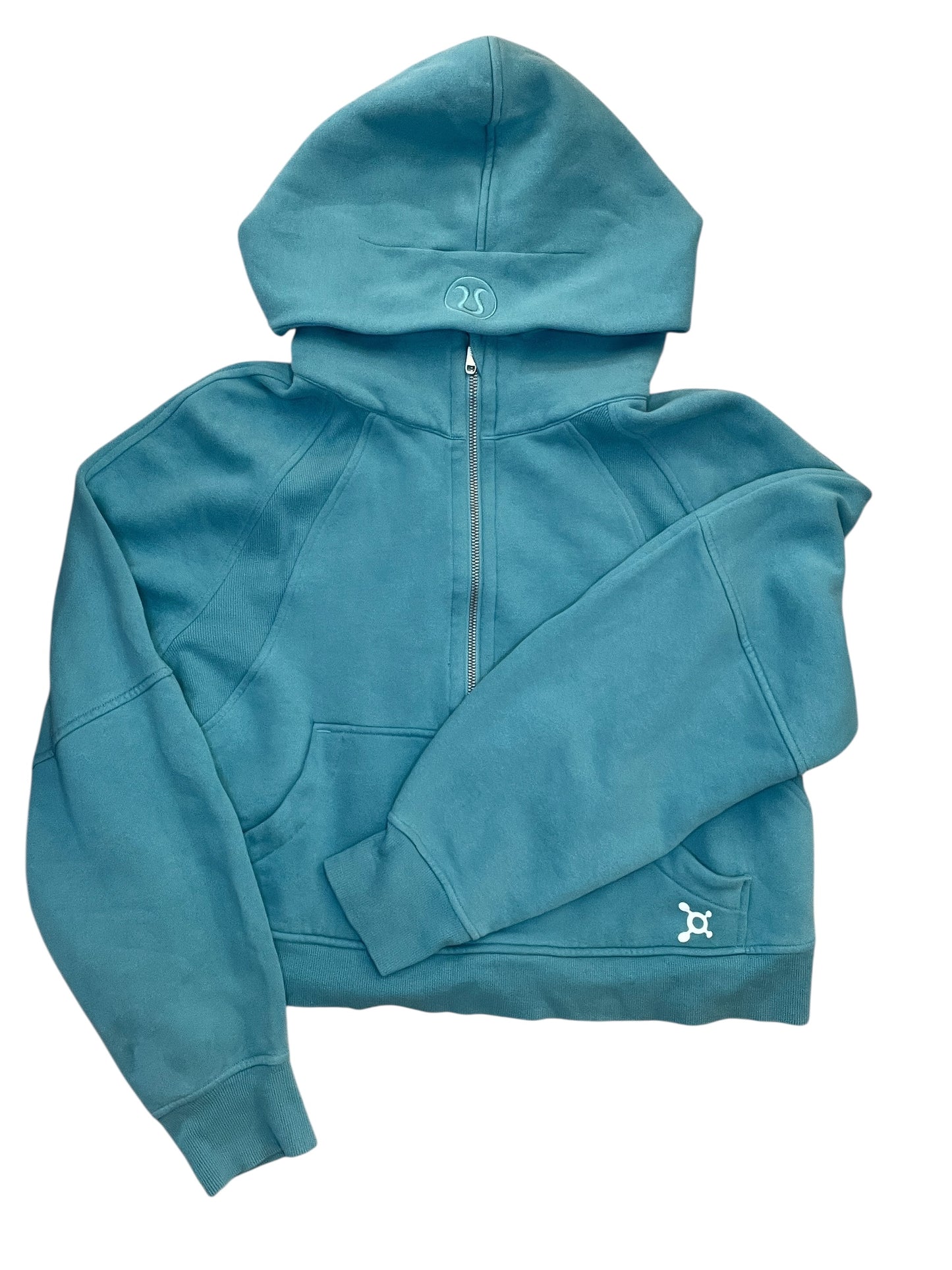 Athletic Sweatshirt Hoodie By Lululemon In Blue, Size:M