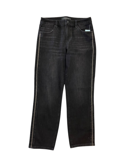 Jeans Straight By Liverpool In Black Denim, Size:4
