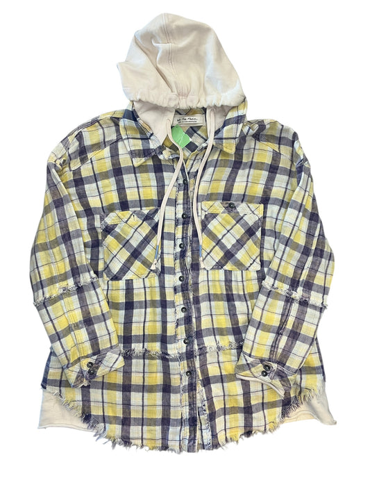 Jacket Shirt By We The Free In Plaid Pattern, Size:L