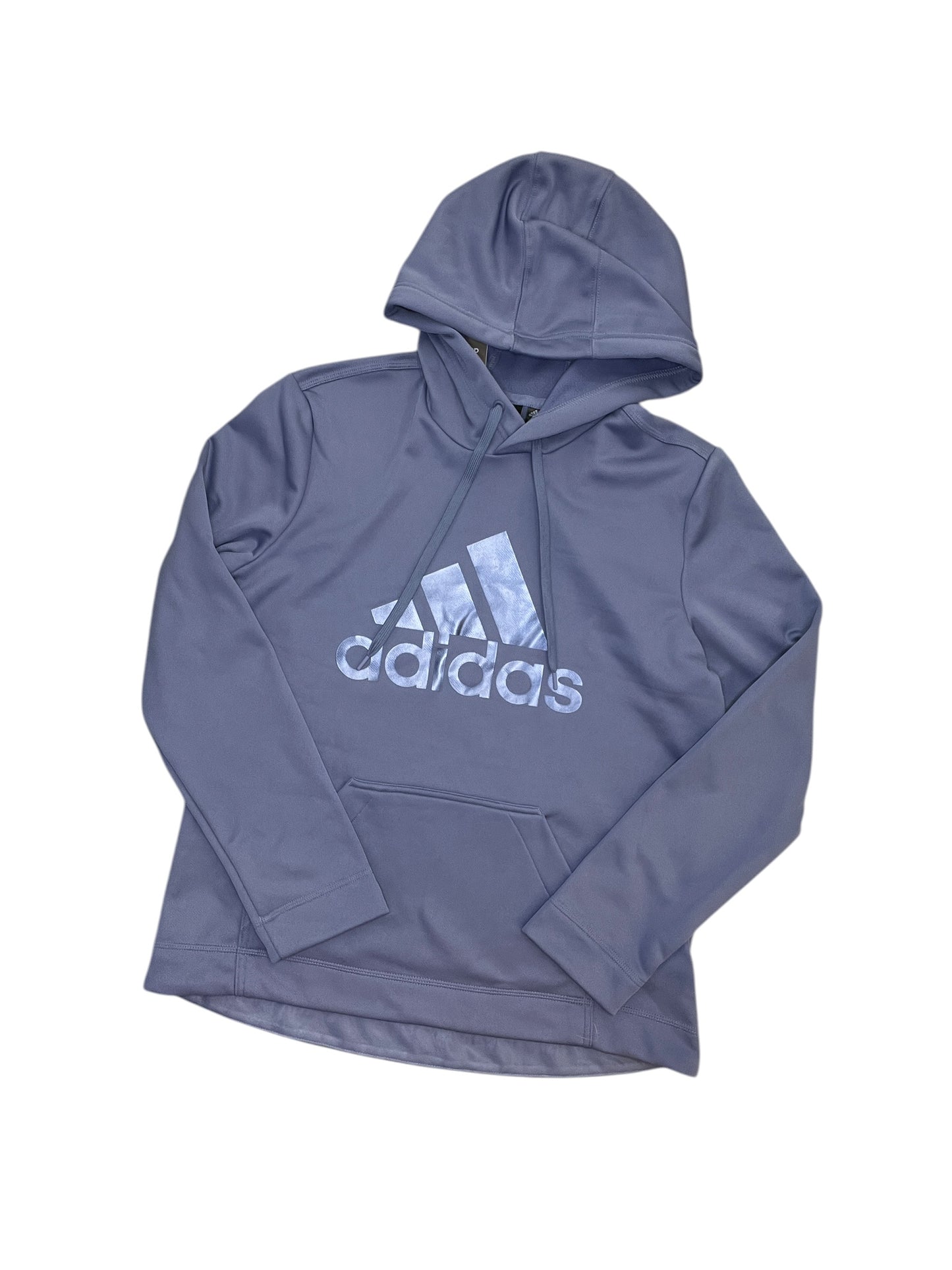 Athletic Sweatshirt Hoodie By Adidas In Blue, Size:L